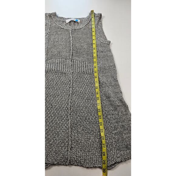 Sparrow grey knit sleevless tunic sweater with side slits XS minimalist career - Picture 9 of 10